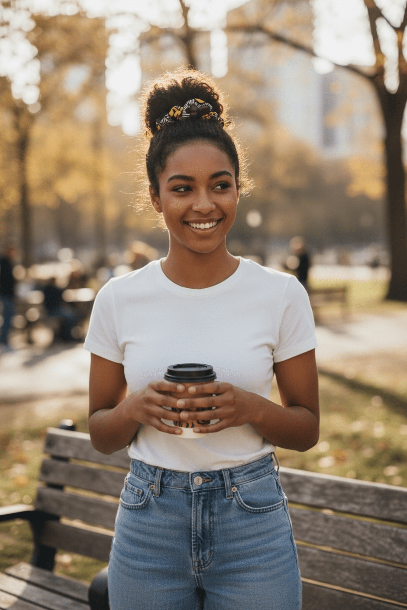 Chouchou INA en wax africain, fait main, 100% coton - makomie