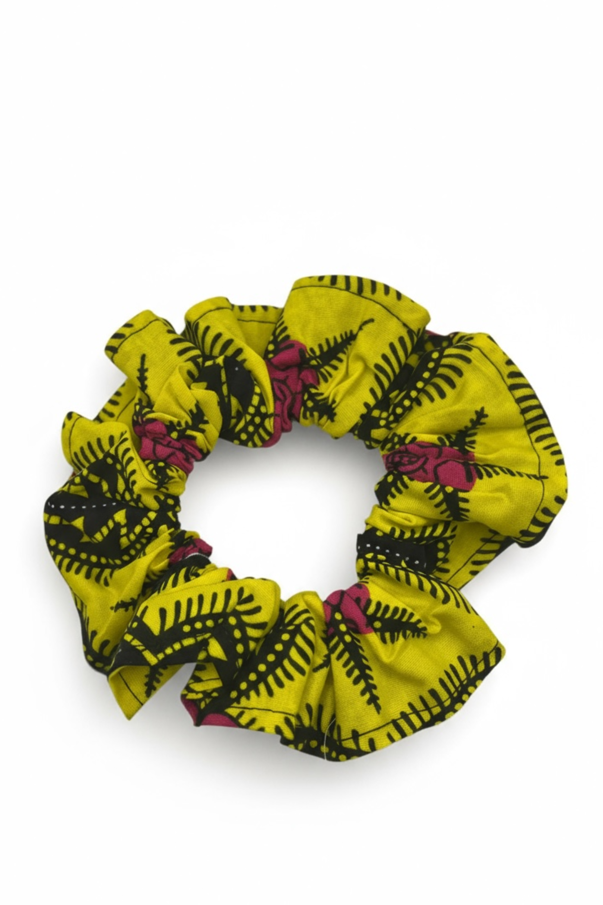 Chouchou TIYA en wax africain, fait main, 100% coton