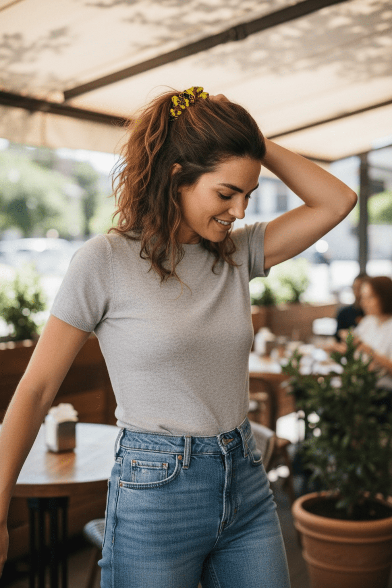 Chouchou TIYA en wax africain, fait main, 100% coton - makomie