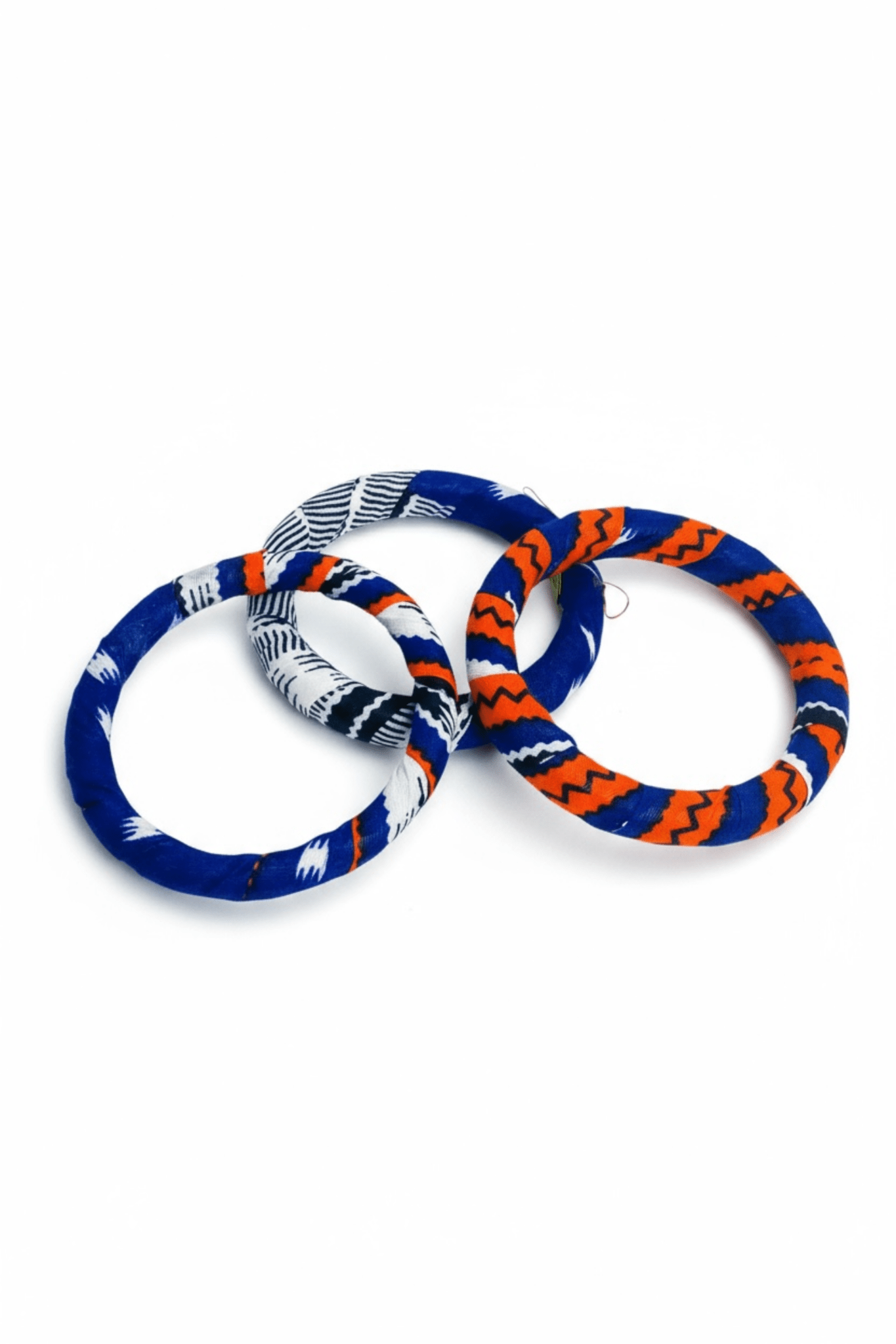 Bracelets ZURI– Lot de 3 bracelets en wax africain coloré - makomie
