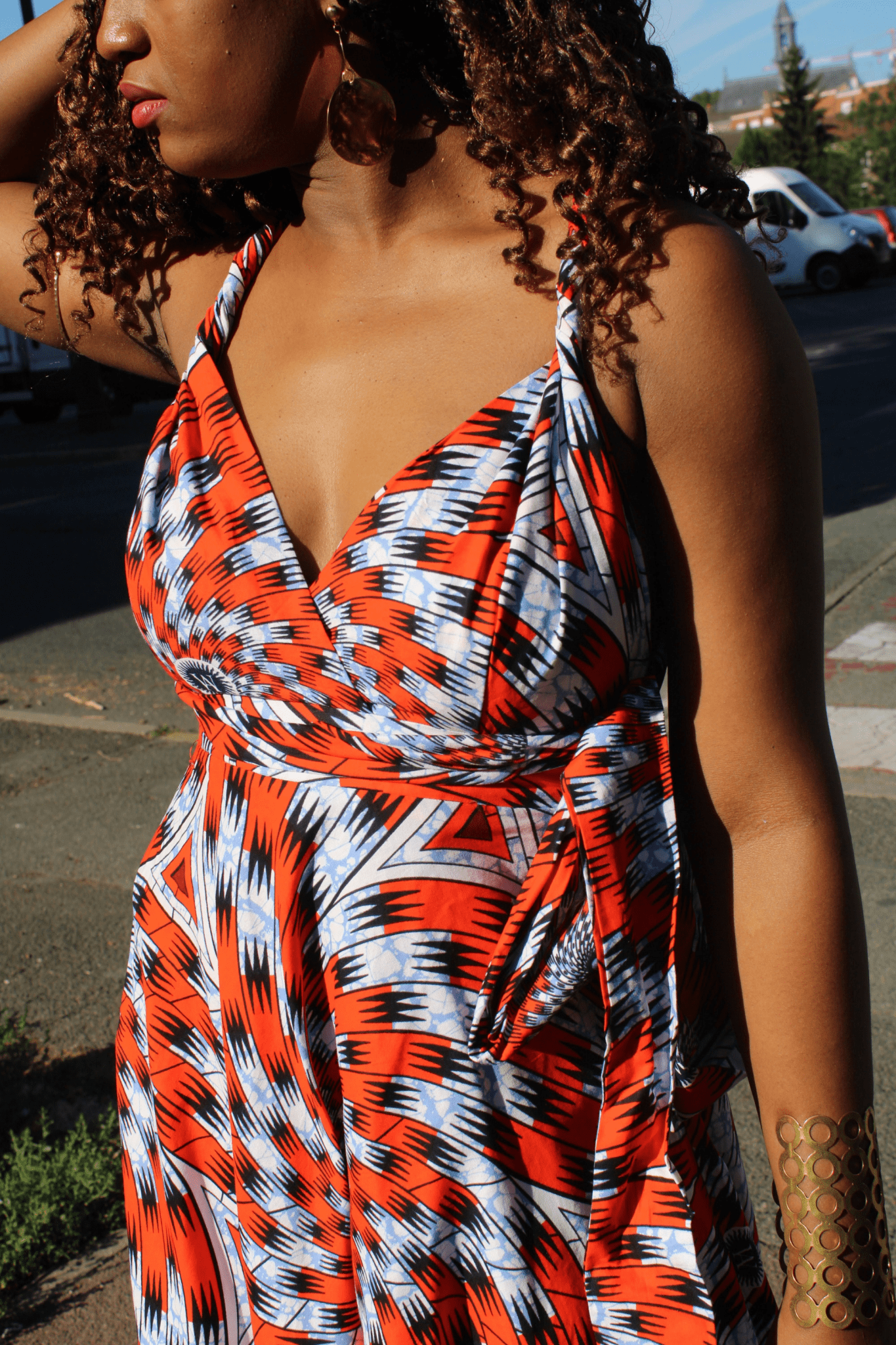 LONGUE ROBE DÉCONTRACTÉE À MOTIFS Géométriques - MALIA - makomie