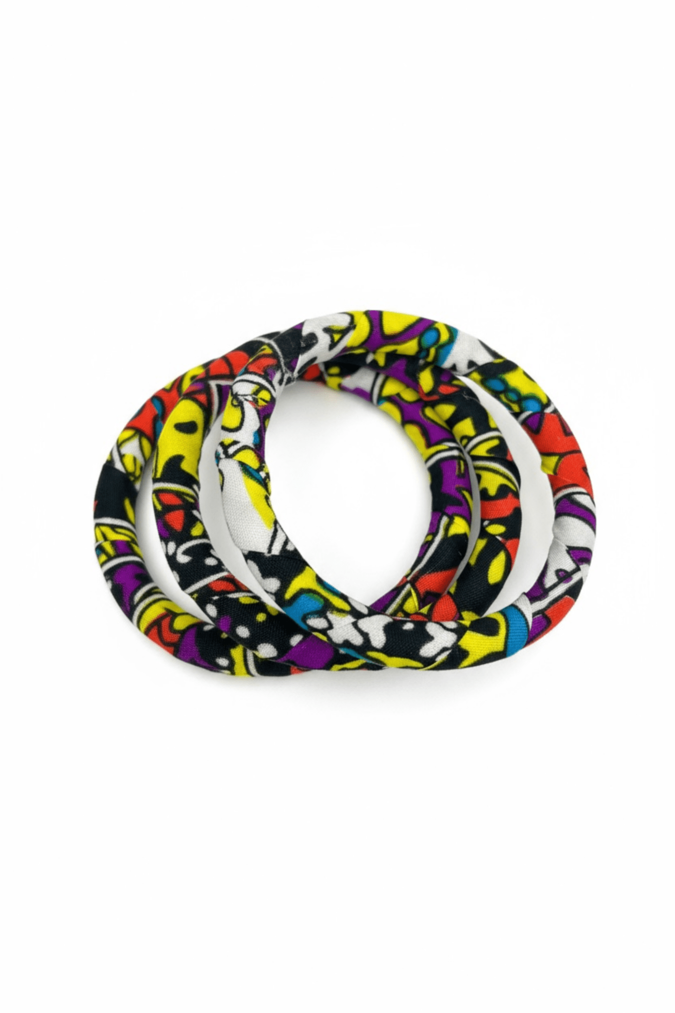 Bracelets Zaya faits main – Lot de 3 bracelets en wax multicolores - makomie