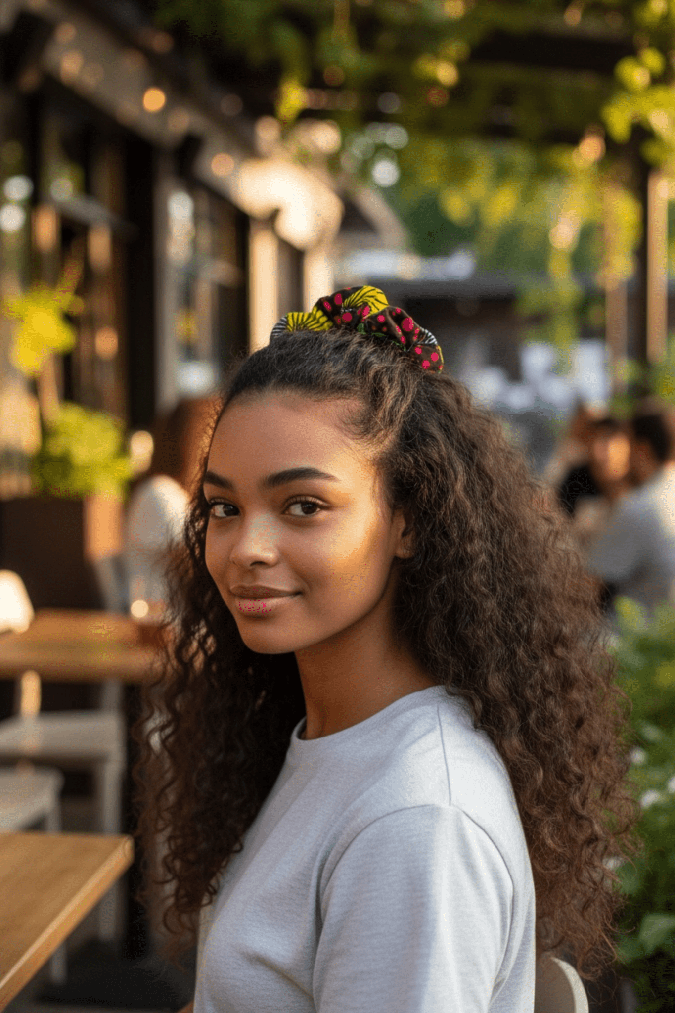 Chouchou Ketia fait main– Élastique pour cheveux en wax - makomie