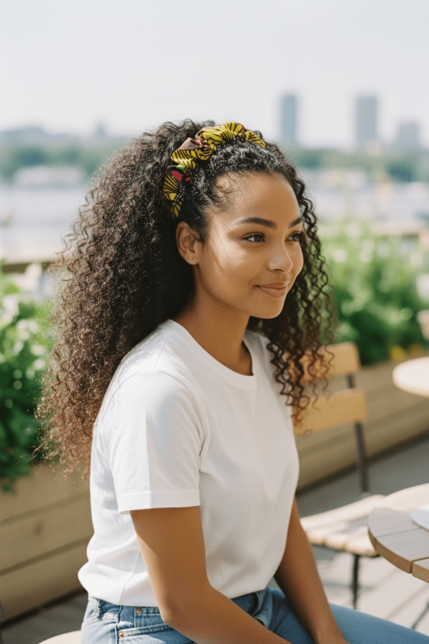 Chouchou Ketia fait main– Élastique pour cheveux en wax - makomie