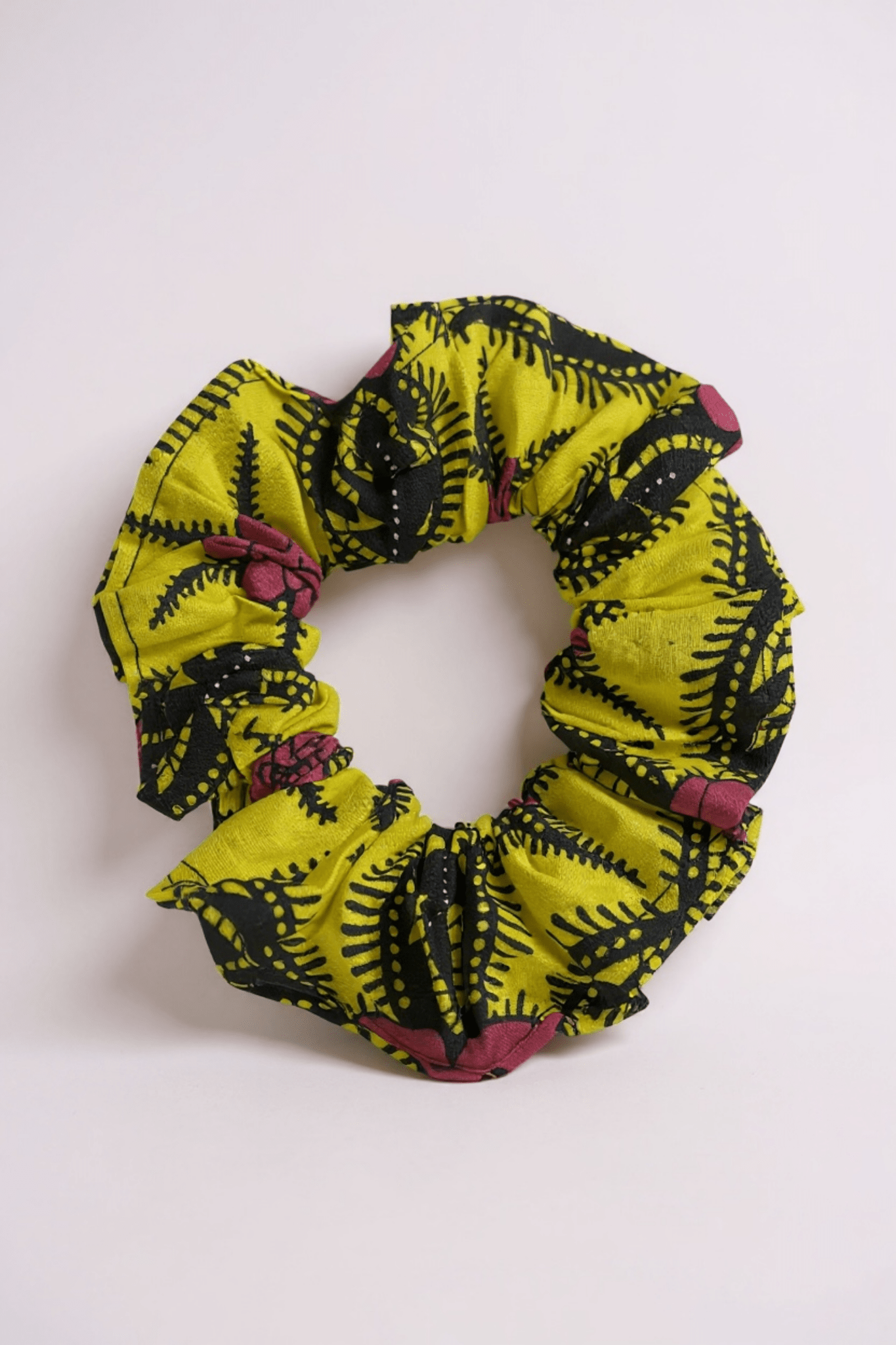 Chouchou TIYA en wax africain, fait main, 100% coton - makomie
