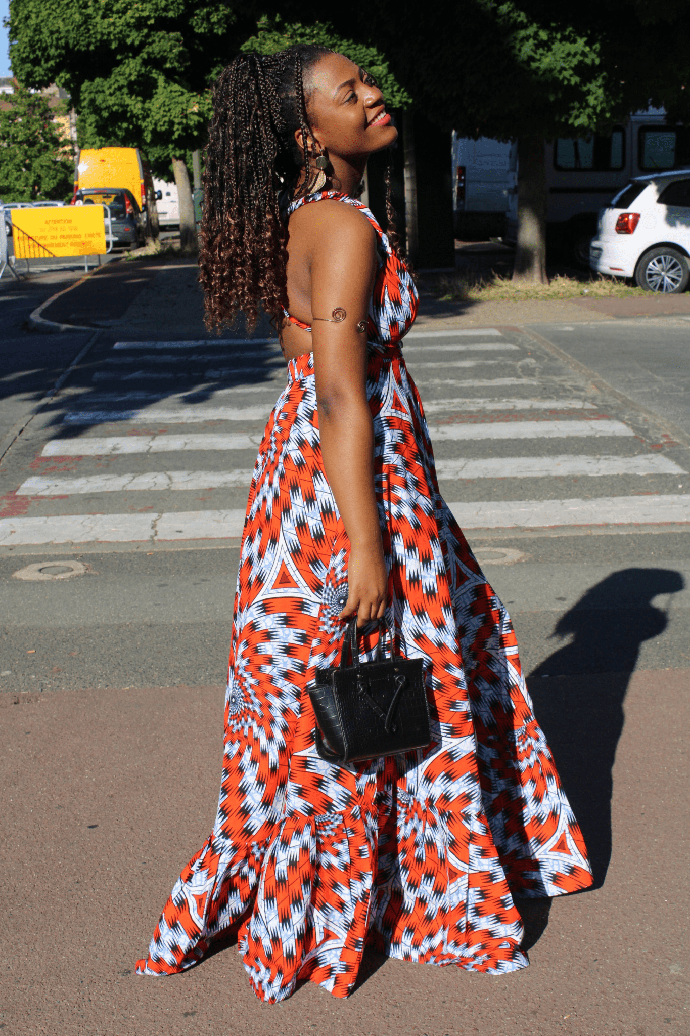 LONGUE ROBE DÉCONTRACTÉE À MOTIFS Géométriques - MALIA - makomie