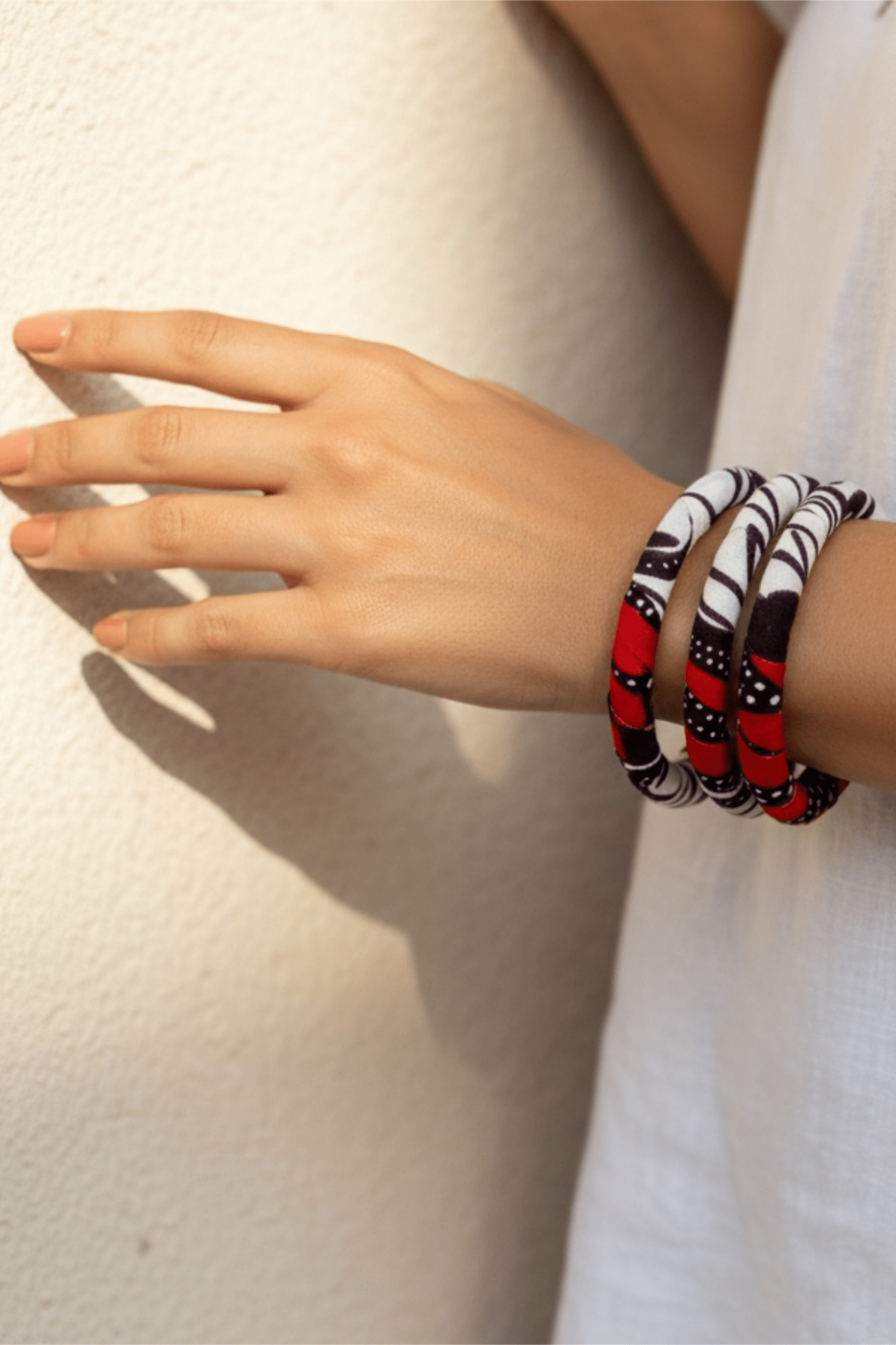 Lot de 3 Bracelets SIA en wax africain, accessoires artisanaux - makomie