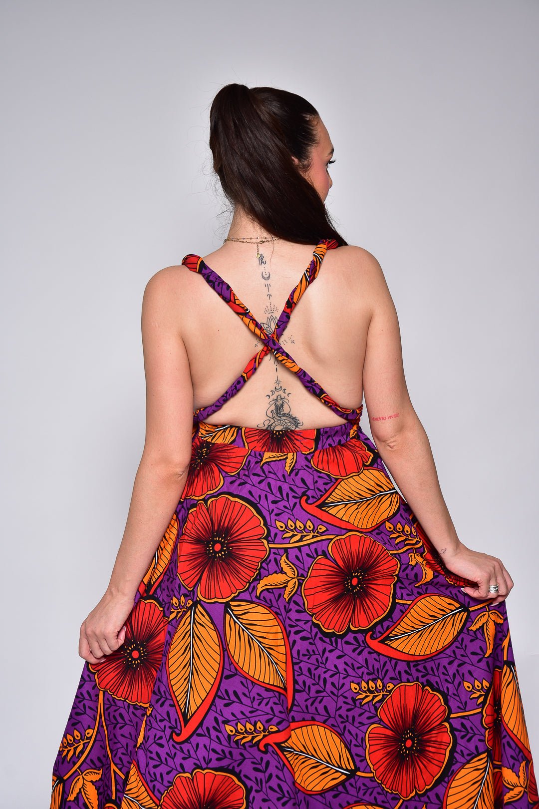 Longue robe décontractée à motifs fleurs - NENE - makomie