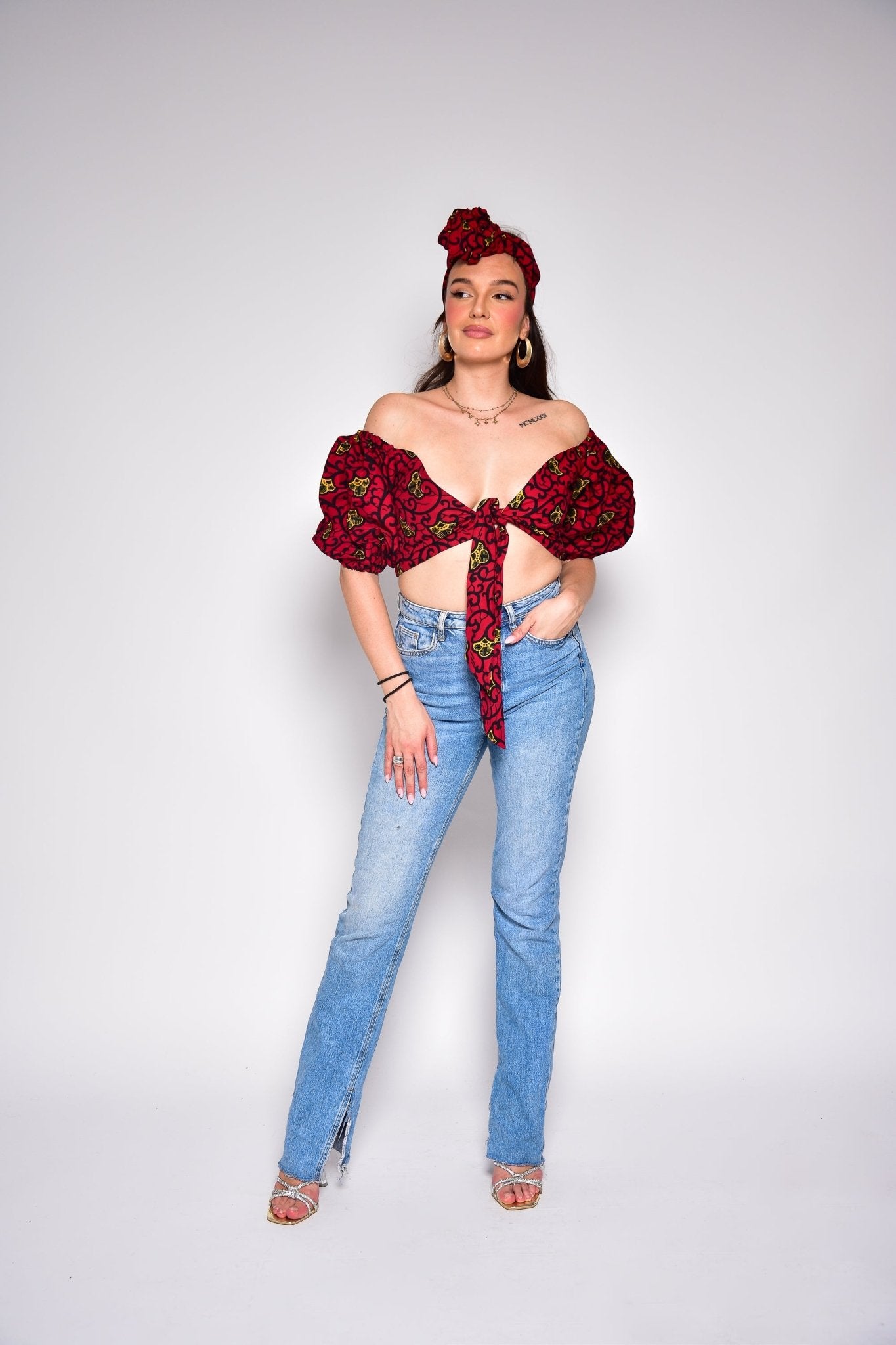 Crop Top Assa – Top fleuri en wax coton - makomie