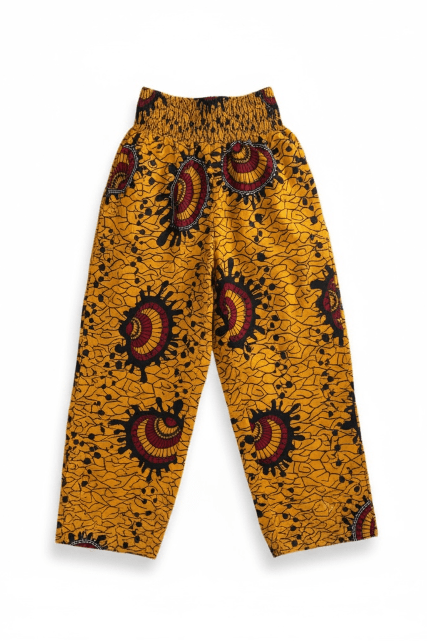 Pantalon KIONA taille haute en wax - imprimé africain 100% coton - makomie