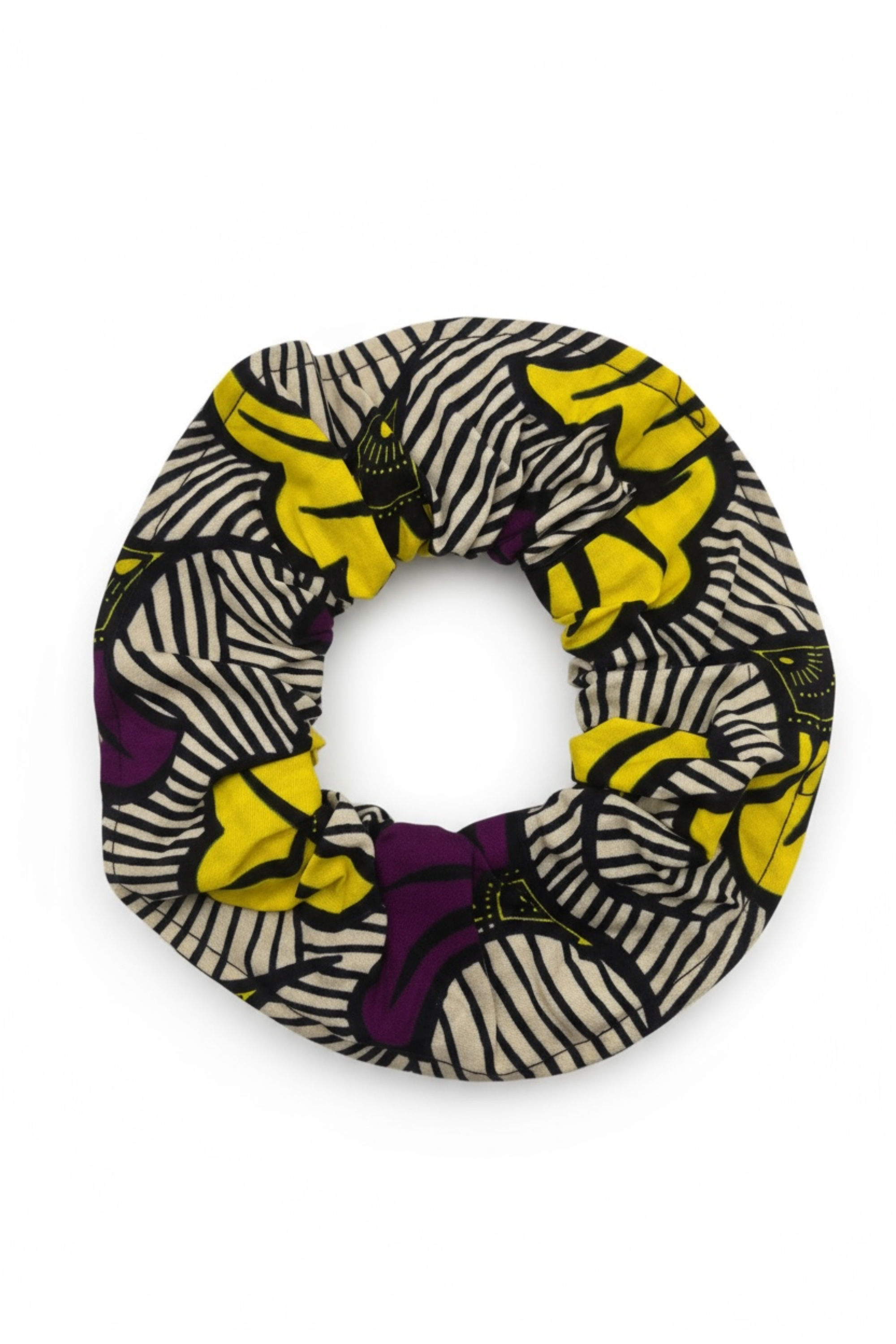 Chouchou INA en wax africain, fait main, 100% coton
