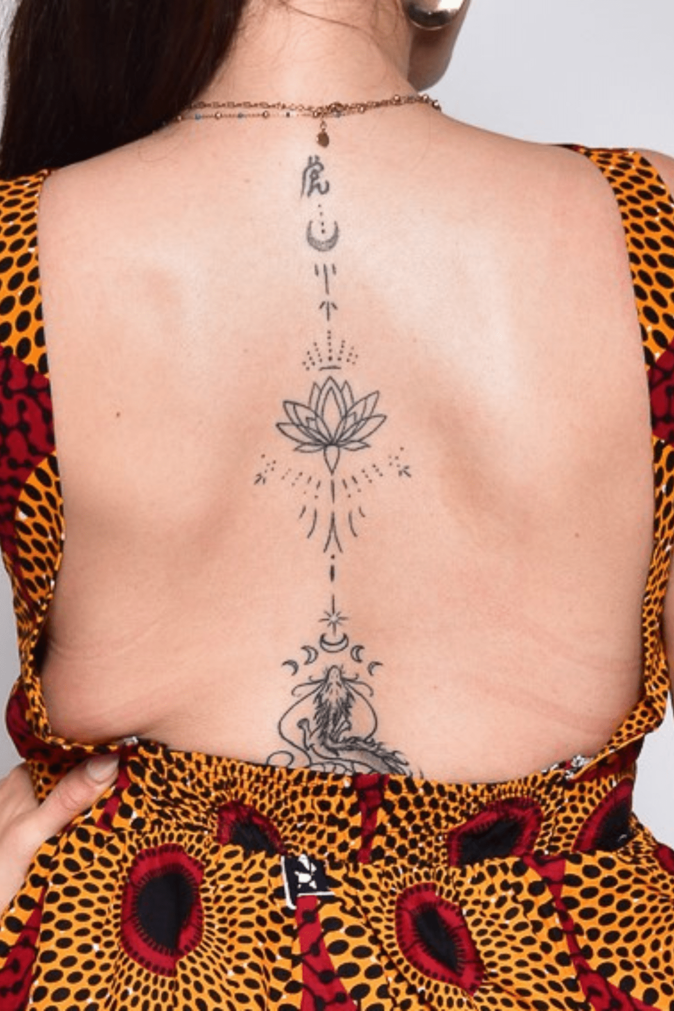 Robe dos nu élégante en wax - LUNA - makomie