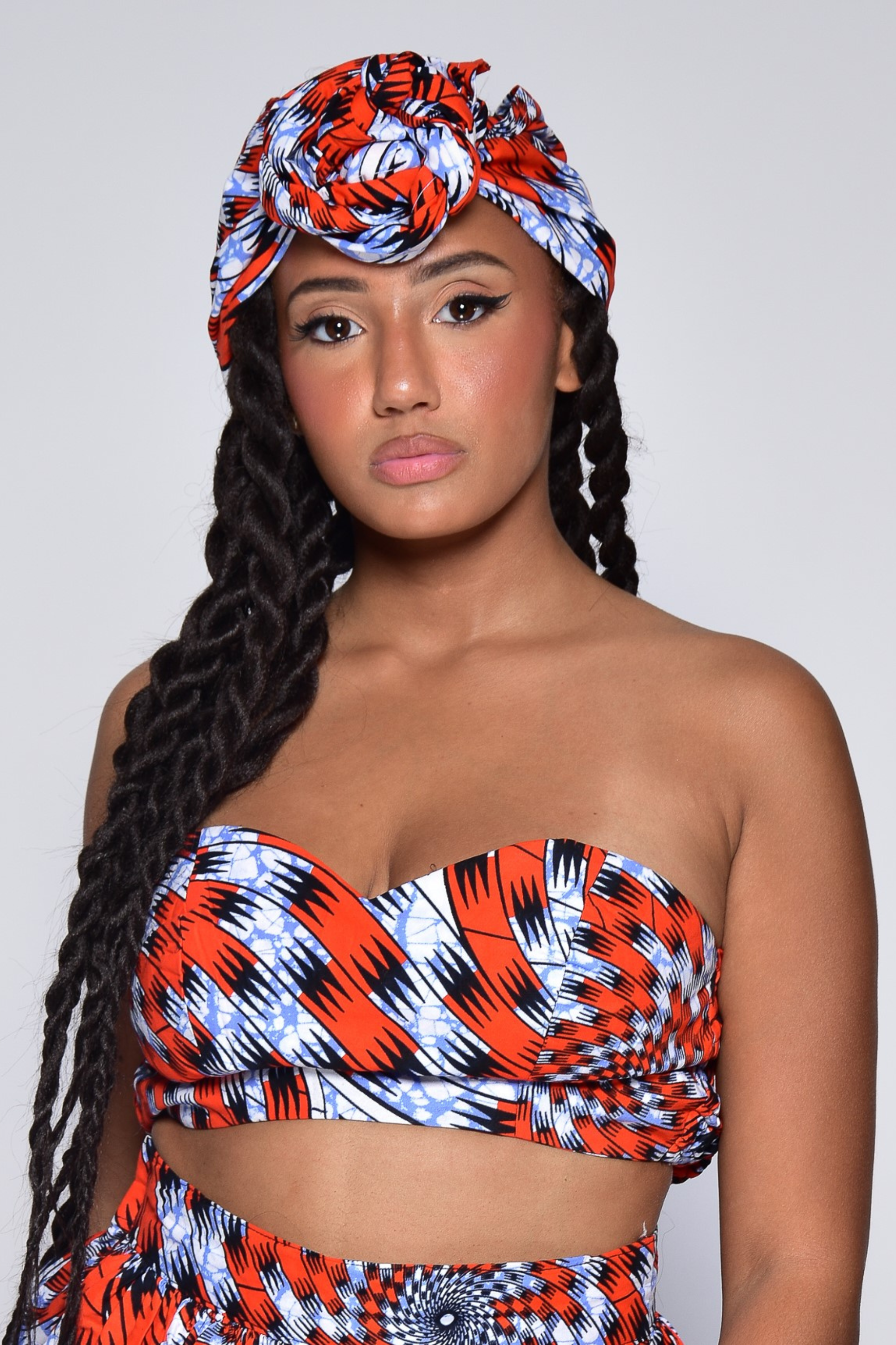 Crop top à imprimé africain - MALIA - makomie