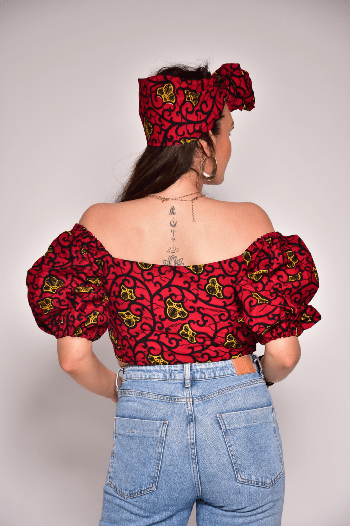 Crop Top Assa – Top fleuri en wax coton - makomie
