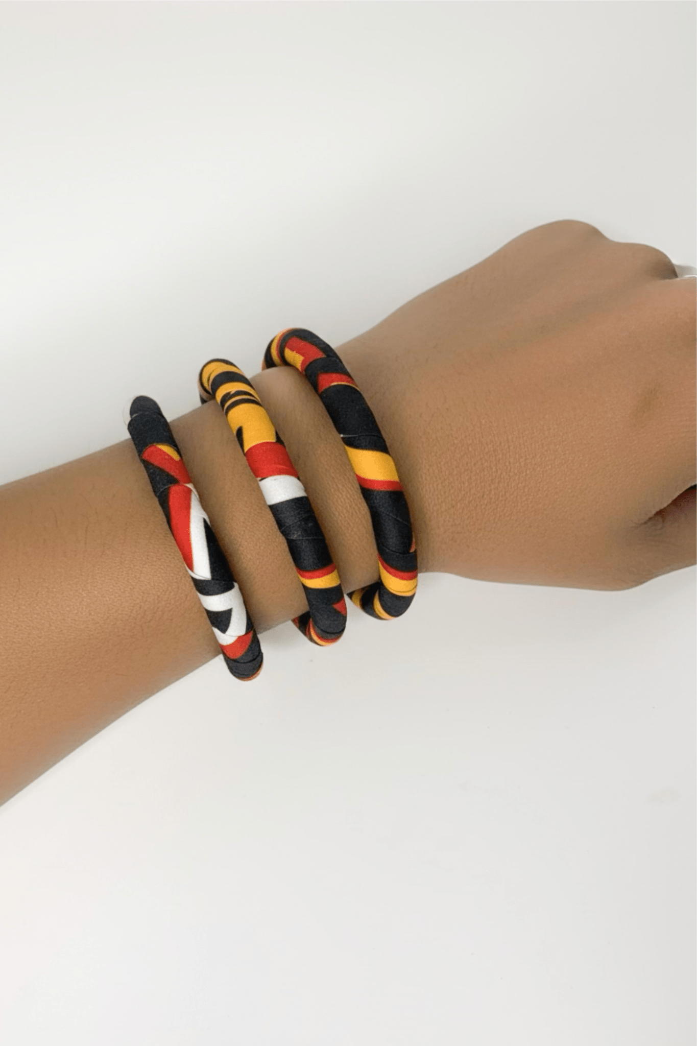 Bracelets Adja – Lot de 3 bracelets en wax fait main - makomie