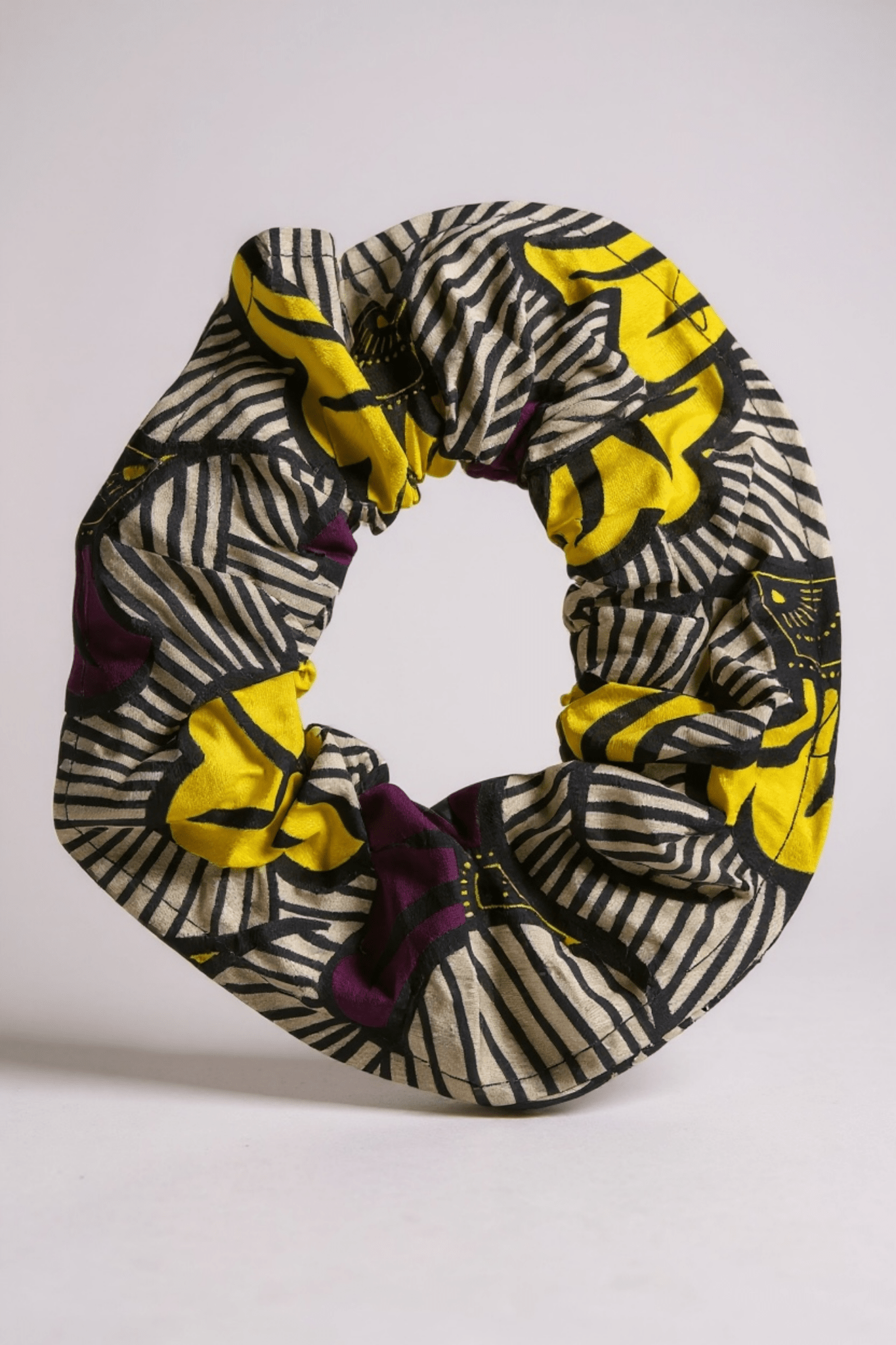 Chouchou INA en wax africain, fait main, 100% coton - makomie