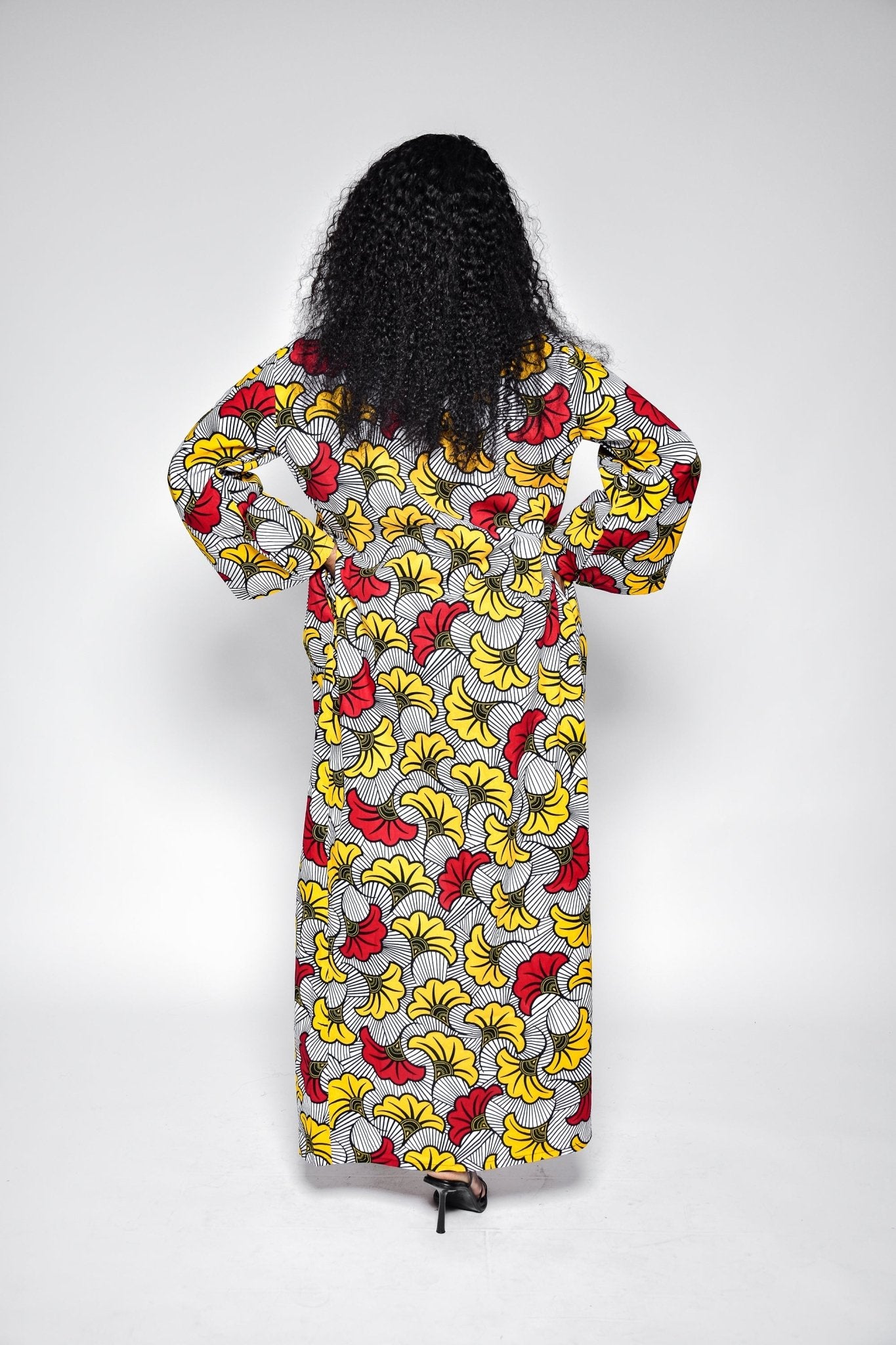 Kimono ALIX à fleurs de mariage – Veste femme en wax fait main - makomie