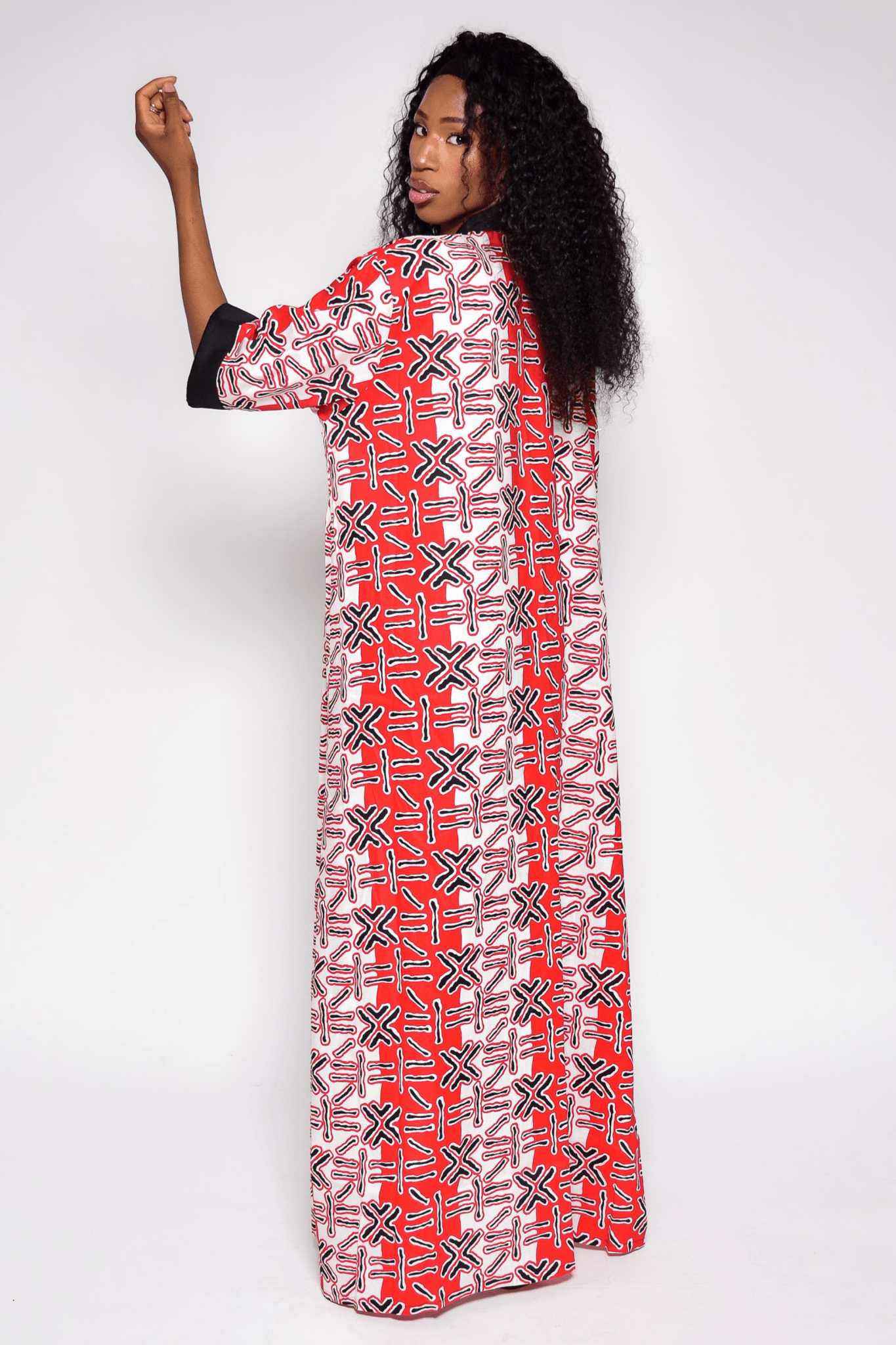 Kimono NOOR à imprimé africain – Veste longue femme en wax fait main - makomie