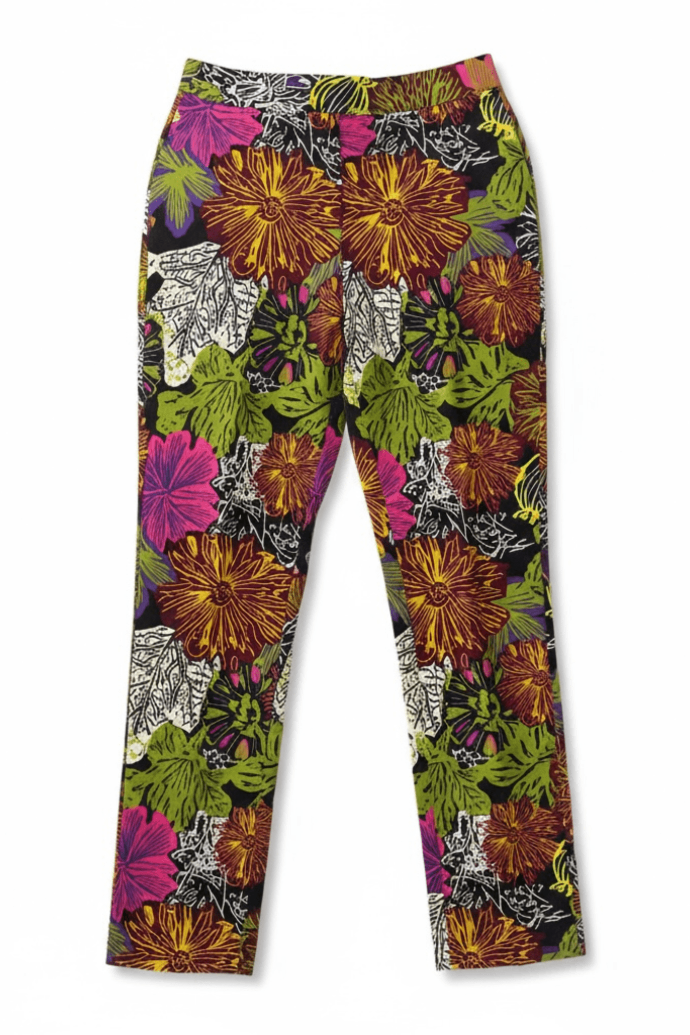Pantalon Nala – Pantalon droit fleuri en wax 100% coton - makomie