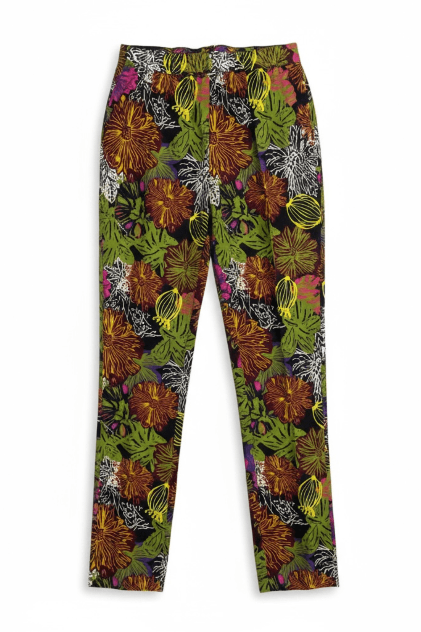 Pantalon Nala – Pantalon droit fleuri en wax 100% coton - makomie