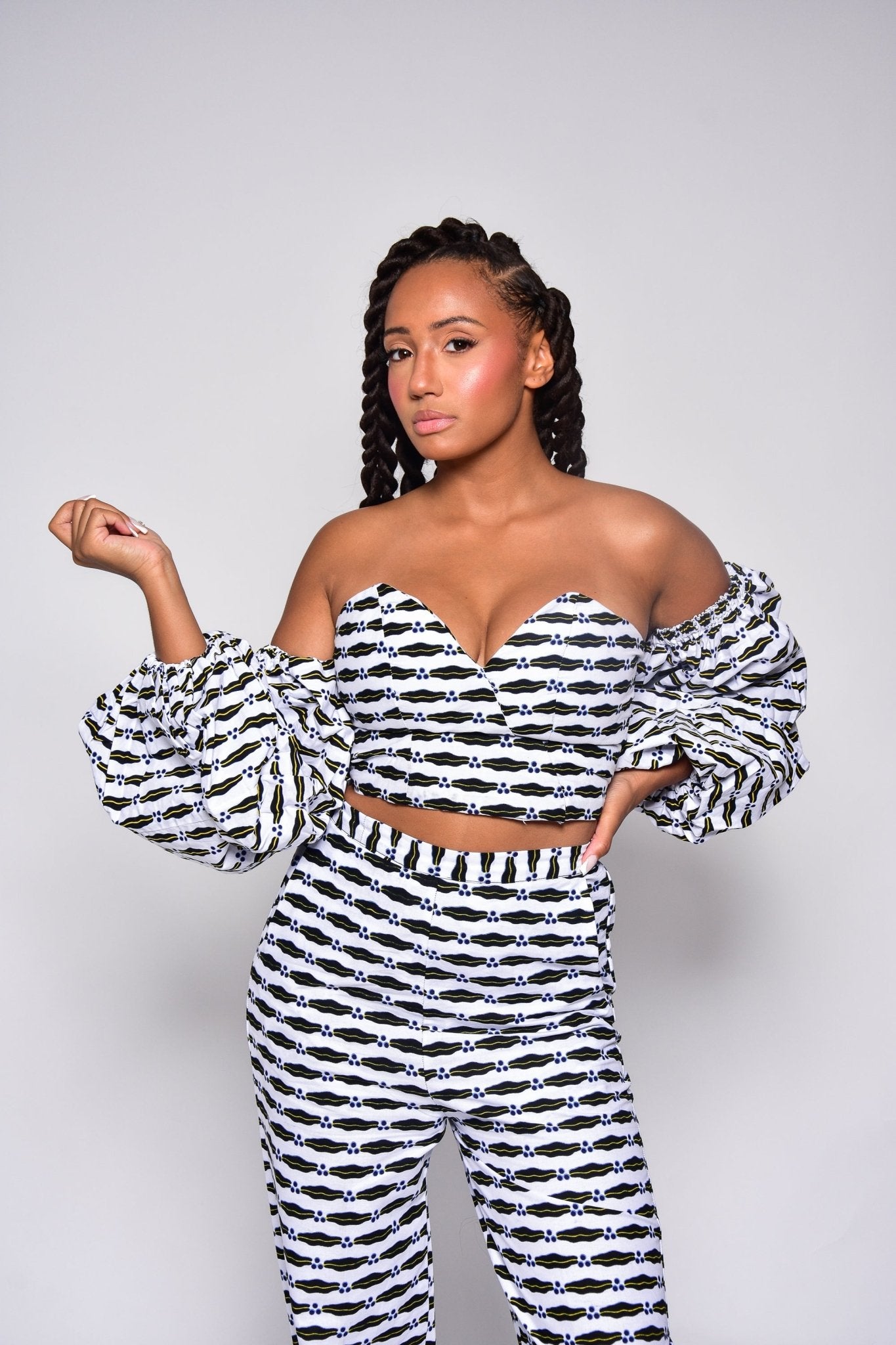 Haut corset à manches séparées en wax - ESTHER - makomie