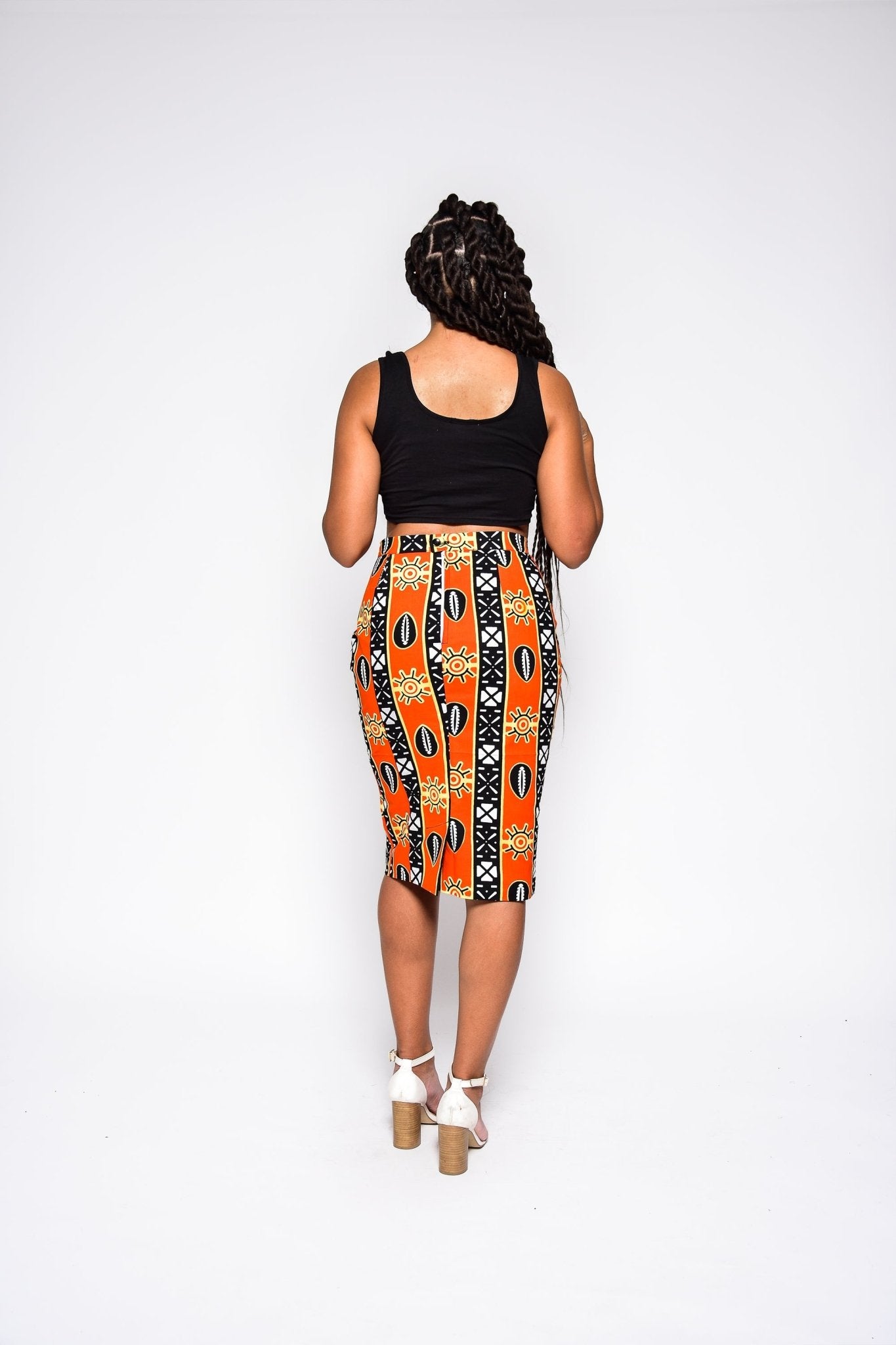 Jupe crayon à imprimé africain - ALMA - makomie