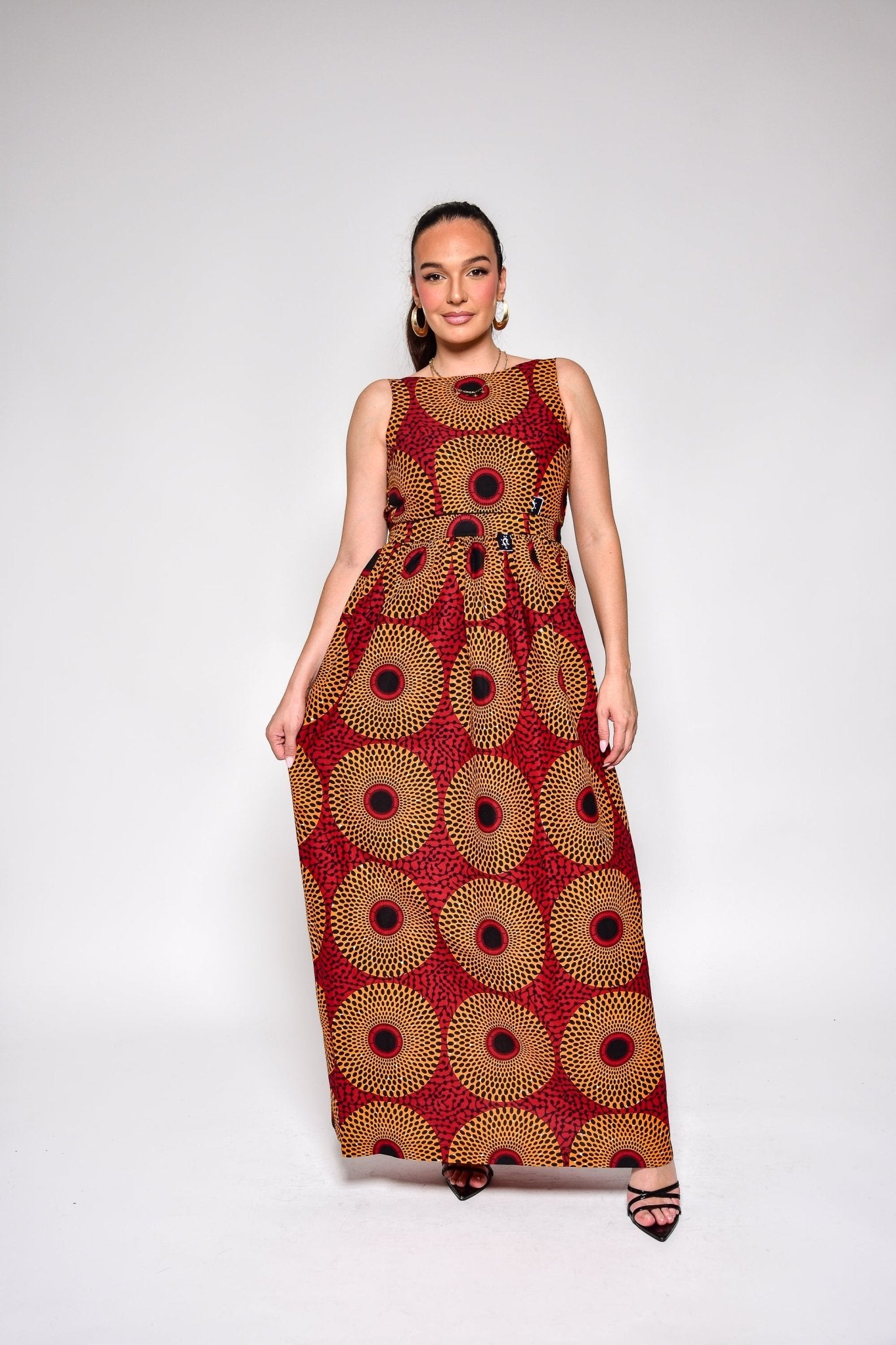 Robe dos nu élégante en wax - LUNA - makomie