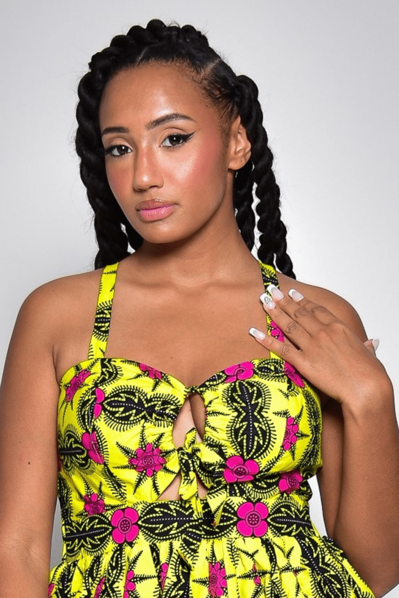 Longue robe à imprimé africain - TIYA - makomie