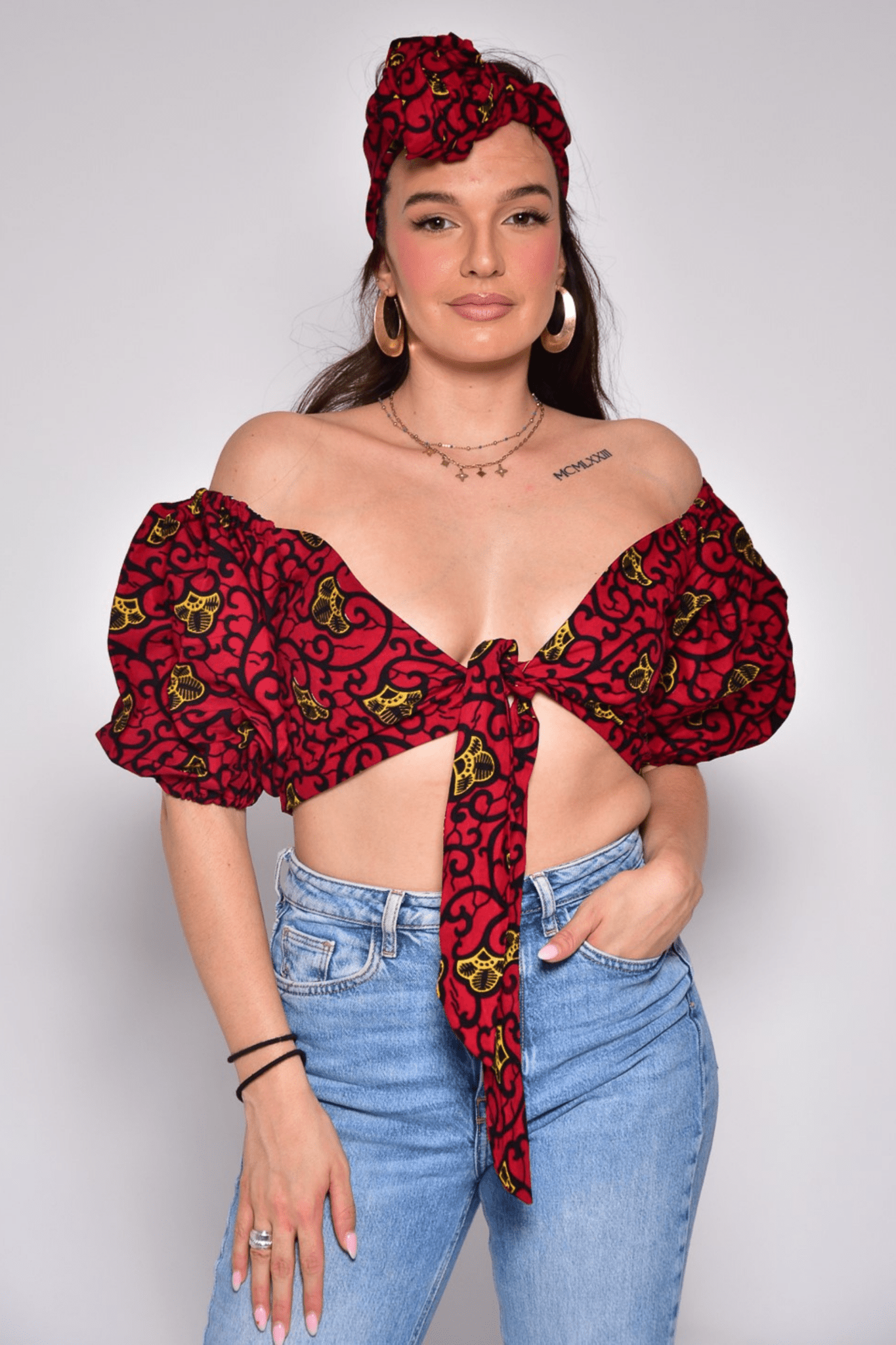 Crop Top Assa – Top fleuri en wax coton - makomie