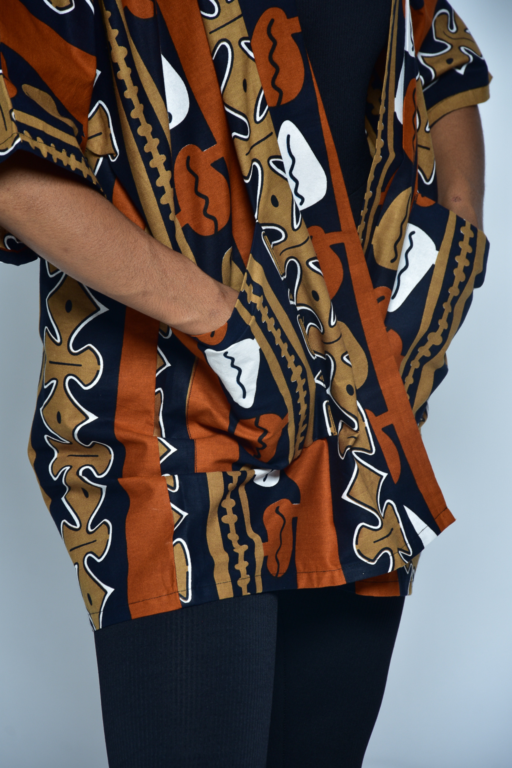 Kimono à imprimé africain - HELEN - makomie