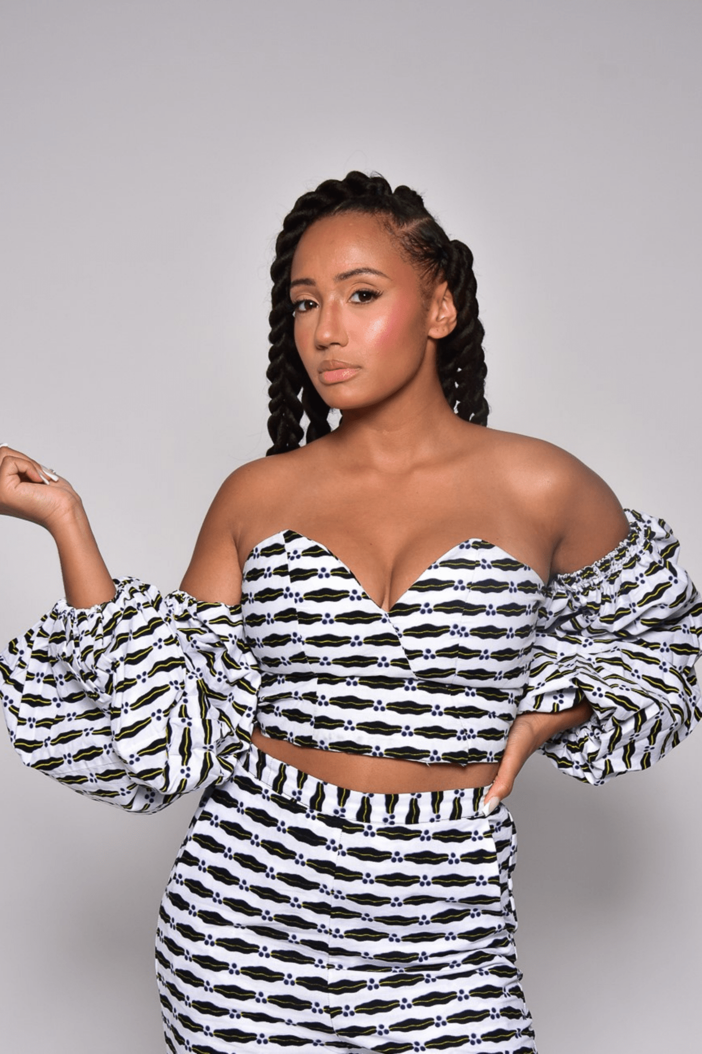 Haut corset à manches séparées en wax - ESTHER - makomie